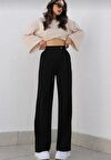 MOR BUTİK Kadın Siyah Palazzo Pantolon MYTH01002 