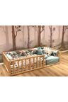 Montessori Bebek Ve Çocuk Karyolası Doğal Ahşap Yatak
