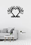 Kalpli Hayat Ağacı Figürlü Dekoratif Metal Duvar Süsü