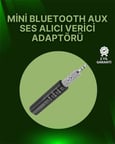 Bluetooth 4.1 Ses Alıcısı | 3.5mm Girişli Hoparlör & Kulaklıklar İçin Kablos