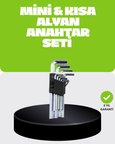 9 Parça Alyan Anahtar Seti Bisiklet Mobilya ve Otomotiv Uyumlu