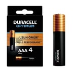 Duracell Optimum 1.5 Volt Alkalin Aaa 4’Lü İ̇Nce Kalem Pil Mx2400