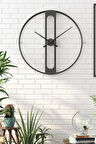 Ahsen Siyah Clock 40 Cm Black Metal (MOBİLYA) Duvar Saati