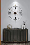 Xxl (60X70 CM) Siyah - Elegant Time Siyah Modern Dekoratif (MOBİLYA) Duvar Saati