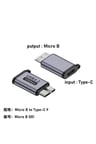Veri Aktarımı ve Şarj için Micro USB'den Type-C'ye/USB'den Micro USB'ye Adaptör
