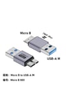 Veri Aktarımı ve Şarj için Micro USB'den Type-C'ye/USB'den Micro USB'ye Adaptör