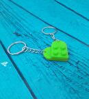 Seninle Anlam Bulurum Lego Dizayn Kalp Anahtarlık 2'li Yeşil Renk