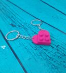 Seninle Anlam Bulurum Lego Dizayn Kalp Anahtarlık 2'li Pembe Renk