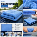 MisGibi® Premium Su Samuru Mikrofiber Kurulama Bezi 50x70 cm – Ultra Kalın Yüksek Su Emici Oto Kurulama Havlusu Çiziksiz Parlatma Bezi