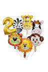 Safari Fiğürlü 2 Yaş Balon Seti