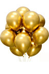 Balon Parlak Metalik Helyum Balon 10 Adet Gold Renk