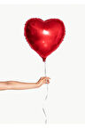 Kalp Folyo Balon - 45cm Kırmızı Kalp Helyum Balon - Uçan Balon Evlilik Teklifi