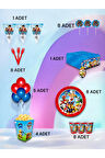 8 Kişilik Paw Patrol Temalı Lüx Set - Doğum Günü Parti ve Eğlenceli Etkinlikler