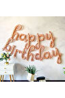 Happy Birthday Italik Doğum Günü Balonu Rose Gold
