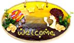 Keyifli Kadınlar El Yapımı Welcome Yazılı Kapı Süsü