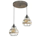 Modi Lighting Pati Siyah Boyalı Jüt Halat Modern Avize Mod-Av-4423-2bsy