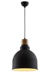 Modi Lighting Mod-4100-A2-BSY-30 Siyah Boyalı Modern Avize E27 Metal Ahşap 30cm