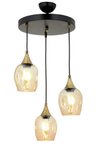Modi Lighting Mod-65234-3T-BSY Siyah Boyalı Modern Avize E27 Metal Cam 40cm