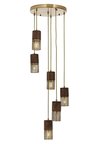 Modi Lighting Mod-60265-6ET Eskitme Kaplama Modern Avize E27 Metal Ahşap 40cm