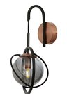 Modi Lighting Mod-60291-1BSY Siyah Boyalı Aplik E14 Metal Cam 22x24cm
