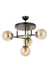 Modi Lighting Mod-60327-4T-BSY Siyah Boyalı Modern Avize E27 Metal Cam 40cm