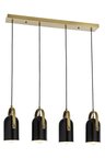 Modi Lighting Mod-60349-4EY Siyah/Eskitme Boyalı Modern Avize E27 Metal 60x10cm