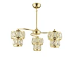 Modi Lighting Alfa 3’lü Kristalli Gold Avize 50cm Mod-CKR-0133