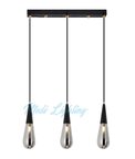Modi Lighting 3'lü Füme Damla Sarkıt Avize Mod-Av-4481-3sf