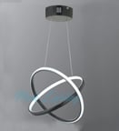 Modi Lighting İçiçe Geçmeli Çember Siyah Led Avize Md48