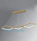 Modi Lighting Üç Kareli Duz Sıralı Beyaz Led Avize Md14
