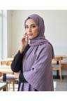Moda Kaşmir Satır Çizgili Şal Eflatun