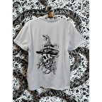 Yılanlı Kurukafa Baskılı Tişört