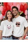 Sevgili Kombini Çift Tişört Panda Baskılı Oversize Unisex Çift Kombin Sevimli Çift Tişört Seti