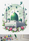 Sayılarla Boyama Tuval Seti Fırça Boya Dahil (Çıtalı) 40X50 cm - Mescid-i Nebevi