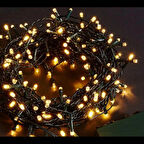 10m 100 Led Boncuk Lamba Gün Işığı Siyah Kablo