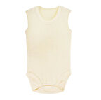 Sema Baby Jakarlı Askılı Badi (Body) - Krem 0-6 Ay