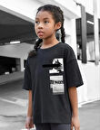 Çocuk Unisex Baskılı T-Shirt - Siyah