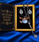 Seyhan Soylu Shop - Özel Tasarım Kitap Kutulu Kadın Bakır Takı Seti Ve Tesbih Kombini - Kolye Küpe Bileklik Yüzük 5 Parça Otantik Şık Hediyelik - Doğum Günü Yıl Dönümü Anneler Günü
