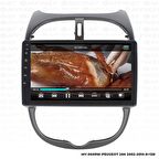 Araç Multimedya Peugeot 206 Android 12 Carplay 4Gb Ram + 64Gb Hdd Navigasyon Ekran MYW
