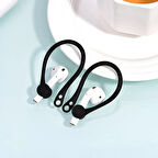 Kuulaa Apple Uyumlu Airpods İçin Çengeli Kulaklık Kancası Tutucu Anti-Lost-(5775)