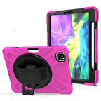 iPad Air 4. Nesil 10.9 Kılıf Shockproof 3 Katmanlı Standlı Zırh Kılıf Kalem Y