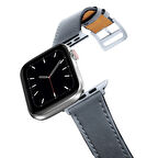 Ally Apple Watch 7-8 41mm 6-5-4 40mm Single Coil Deri Kayış Kordon 3-2-1 38mm-(577