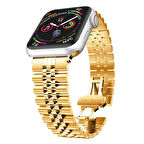Ally Apple Uyumlu Watch 7-8 41mm 6-5-4 40mm Kayış Kordon Paslanmaz Çelik 3-2-1 38mm-(577
