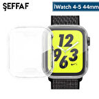 Ally Apple İWatch 44mm 360 Koruma Ultra Slim Silikon Kılıf-(5775)