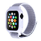 Ally Apple Watch 6-SE-5-4 44mm / 3-2-1 42mm Kayış Kordon Kılıf Silikon-(5775)