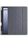 Huawei Honor Pad X9 11.5 Kılıf Kalemlikli Mars Tablet Kılıfı - Koyu Gri-(5796)