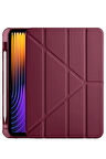 Xiaomi Pad 7 Pro Kılıf Kalemlikli Mars Tablet Kılıfı - Mor-(5796)