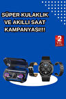 Yeni Nesil Kampanyası Bluetooth Bağlantılı Akıllı Saat ve Kablosuz Kulaklık D
