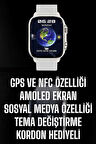 Akıllı Saat Android ve İOS Uyumlu NFC Ve GPS Özelliği Arama Cevaplayan