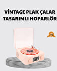 3-ü-1 Gece Işığı Bluetooth Hoparlör ve Dijital Saat Vintage Plak Çalar Tasar?